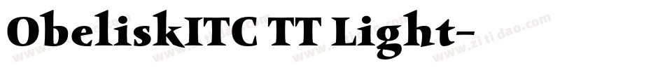 ObeliskITC TT Light字体转换